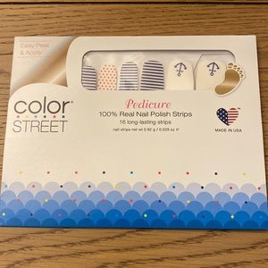 Color Street Nail Polish Strips, Pedicure- Ship Ship Hooray